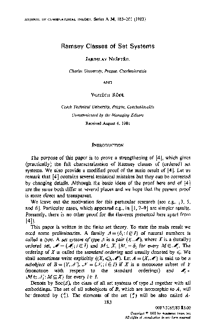 (PDF) Ramsey classes of set systems