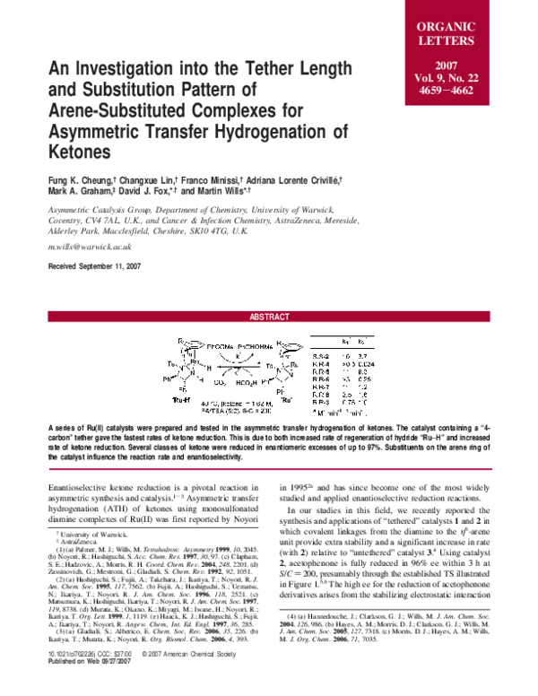 (PDF) An Investigation into the Tether Length and Substitution Pattern ...