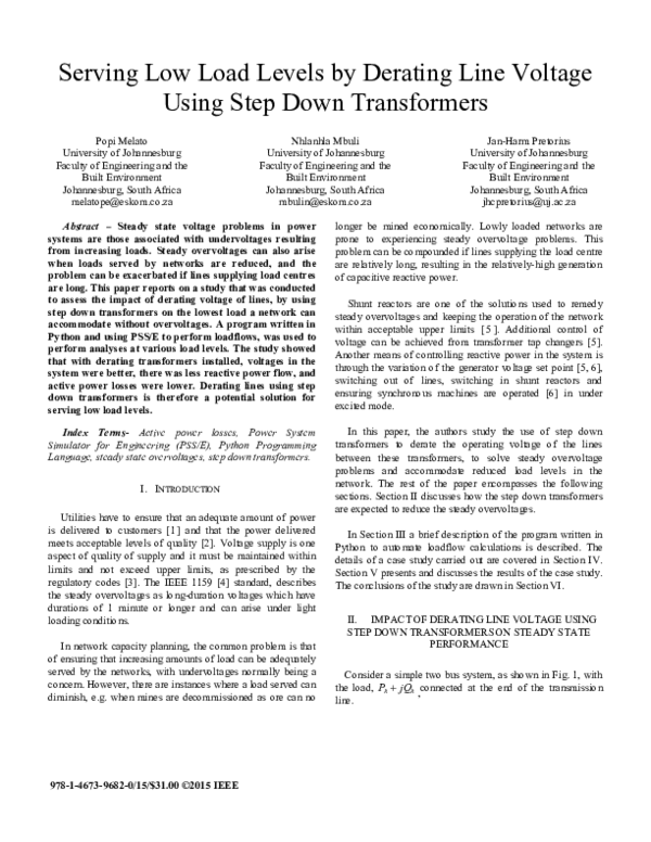 (PDF) Serving low load levels by derating line voltage using step down ...