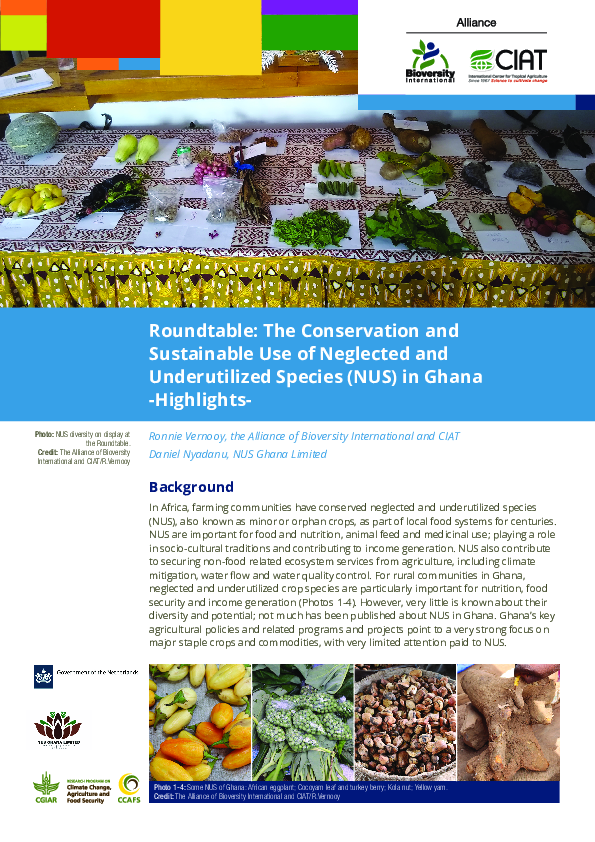 (PDF) Roundtable: The conservation and sustainable use of Neglected and ...