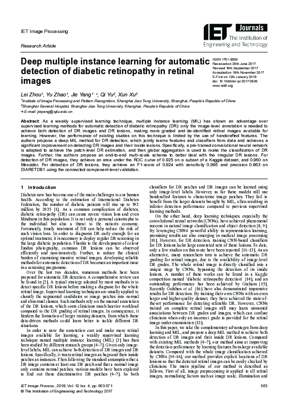 (PDF) Deep multiple instance learning for automatic detection of ...
