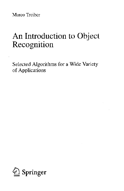 (PDF) An Introduction to Object Recognition: Selected Algorithms for a ...
