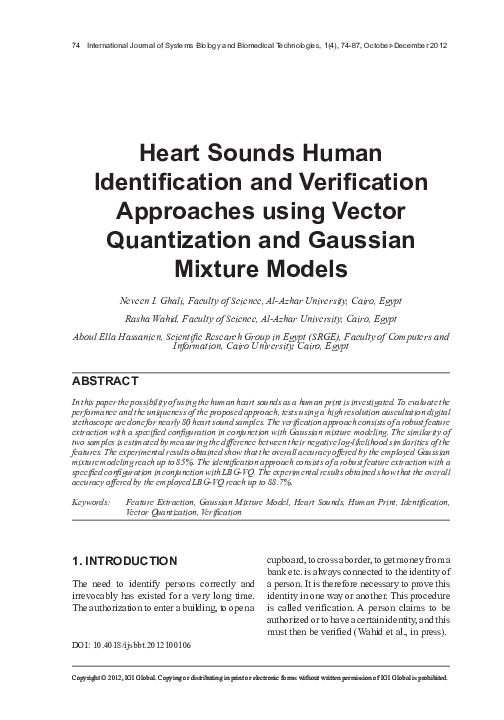 (PDF) Heart Sounds Human Identification and Verification Approaches ...