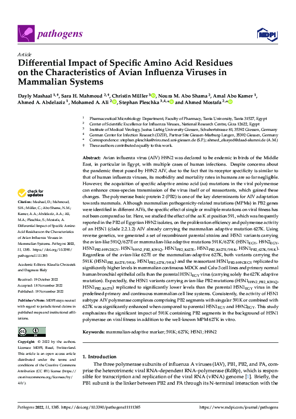 (PDF) Differential Impact of Specific Amino Acid Residues on the ...