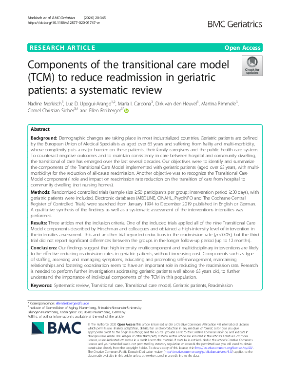 (PDF) Components of the transitional care model (TCM) to reduce ...
