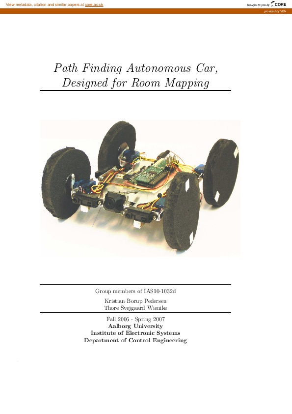(PDF) Path Finding Autonomous Car, Designed For Room Mapping