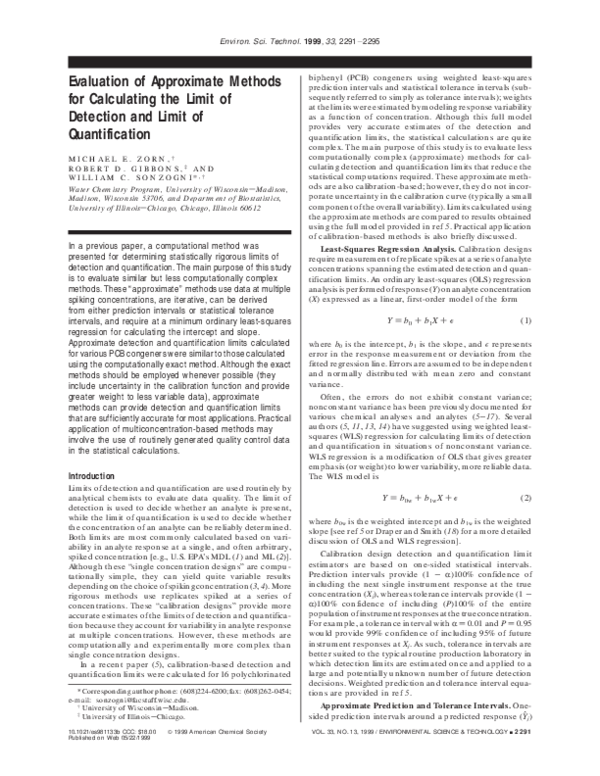(PDF) Evaluation of Approximate Methods for Calculating the Limit of ...