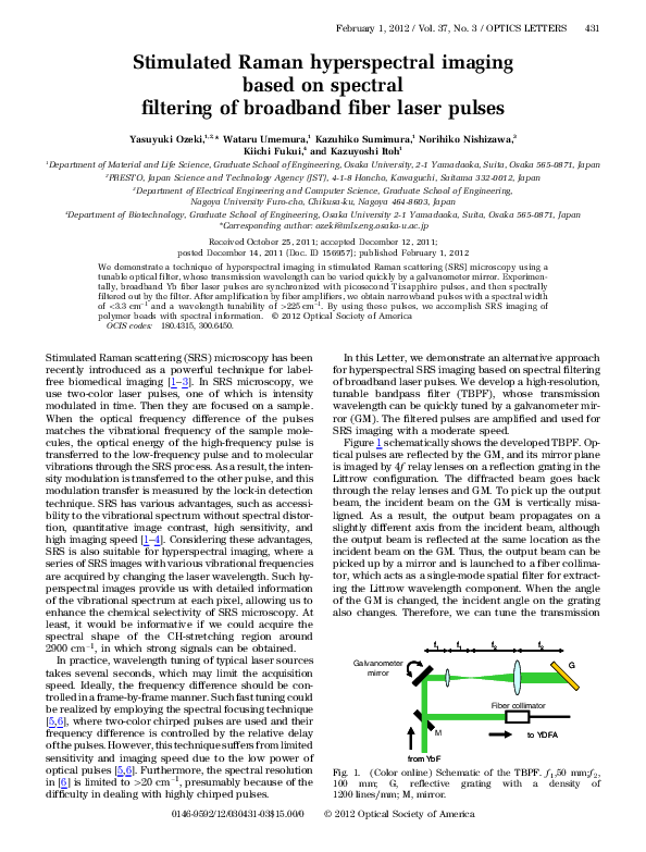 (PDF) Stimulated Raman hyperspectral imaging based on spectral ...
