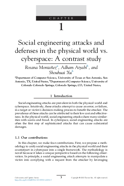 (PDF) Social engineering attacks and defenses in the physical world vs ...
