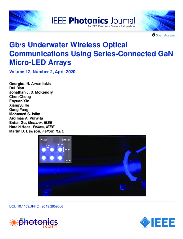 (PDF) Gb/s Underwater Wireless Optical Communications Using Series ...