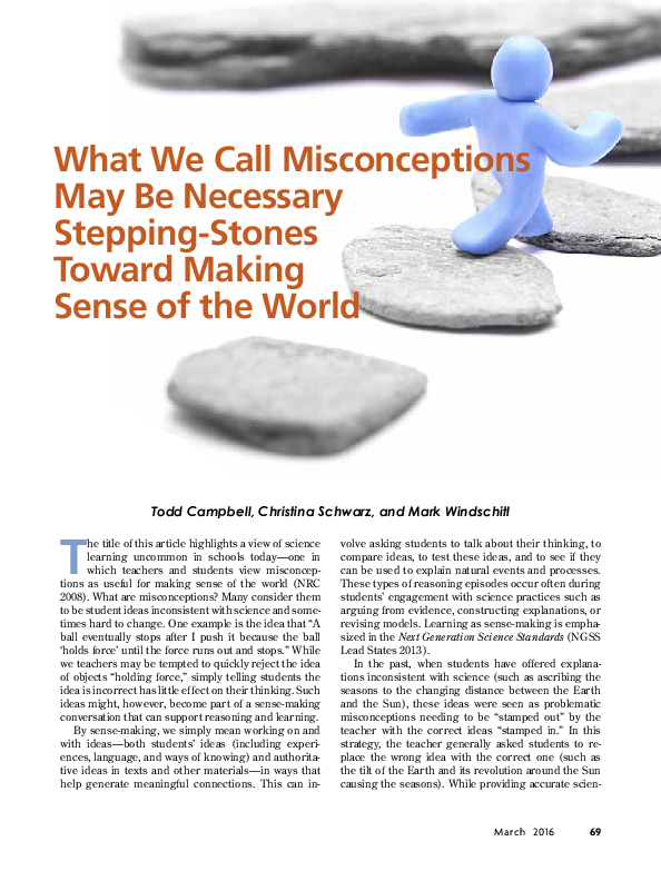 (PDF) What We Call Misconceptions May Be Necessary Stepping-Stones ...