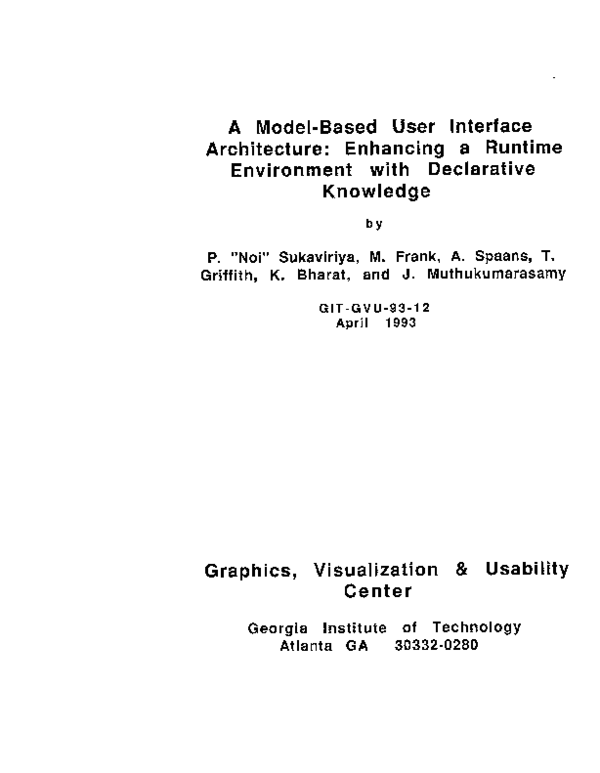(PDF) An Information-Based User Interface Architecture