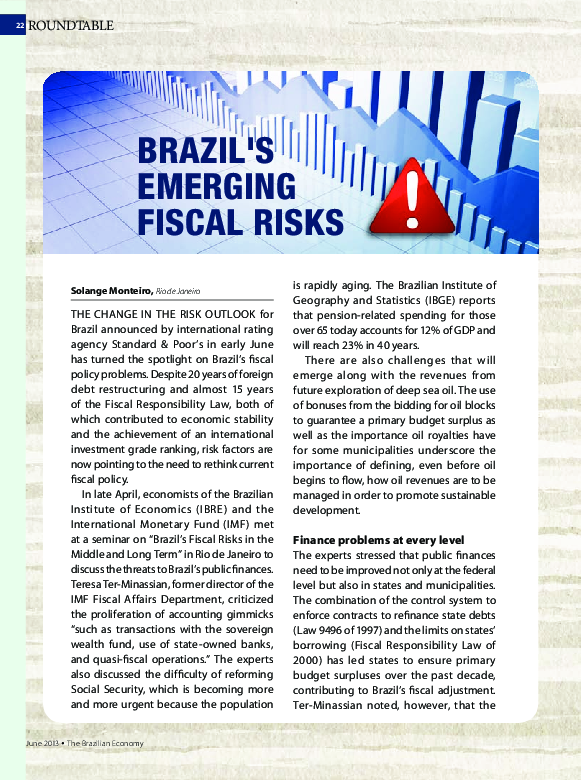 (PDF) Brazil’s emerging fiscal risks