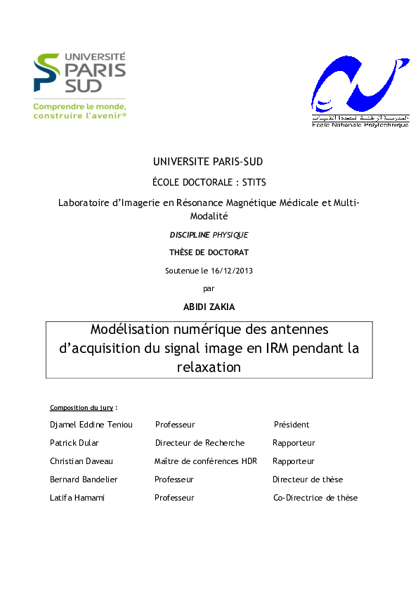 (PDF) Modélisation numérique des antennes d’acquisition du signal image ...