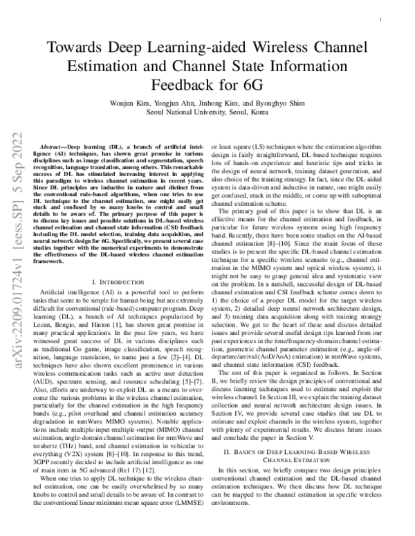 (PDF) Towards Deep Learning-aided Wireless Channel Estimation and ...