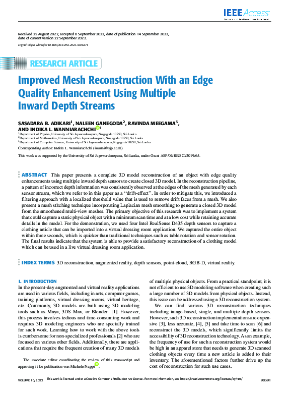 (PDF) Improved Mesh Reconstruction With an Edge Quality Enhancement ...