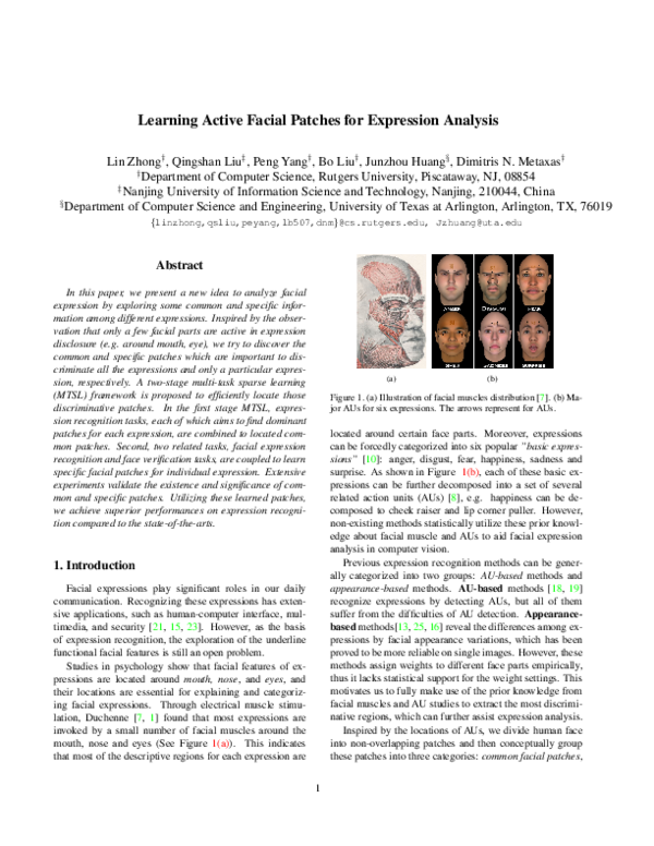(PDF) Learning active facial patches for expression analysis