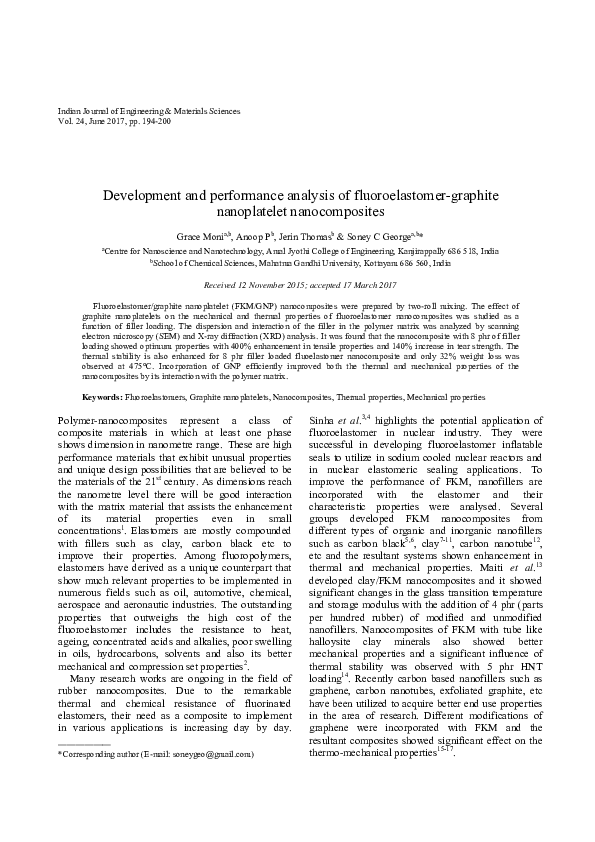 (PDF) Development and performance analysis of fluoroelastomergraphite