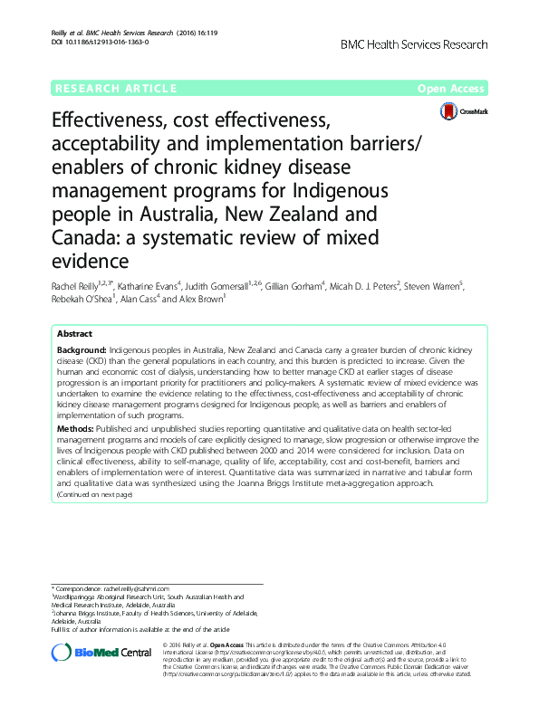 (PDF) Effectiveness, cost effectiveness, acceptability and ...