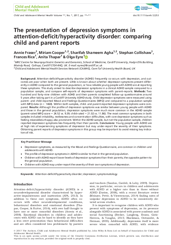 Image showcasing Prediction of childhood ADHD symptoms to quality of life in young ...
