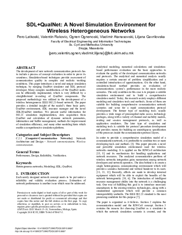 (PDF) SDL+QualNet: a novel simulation environment for wireless ...
