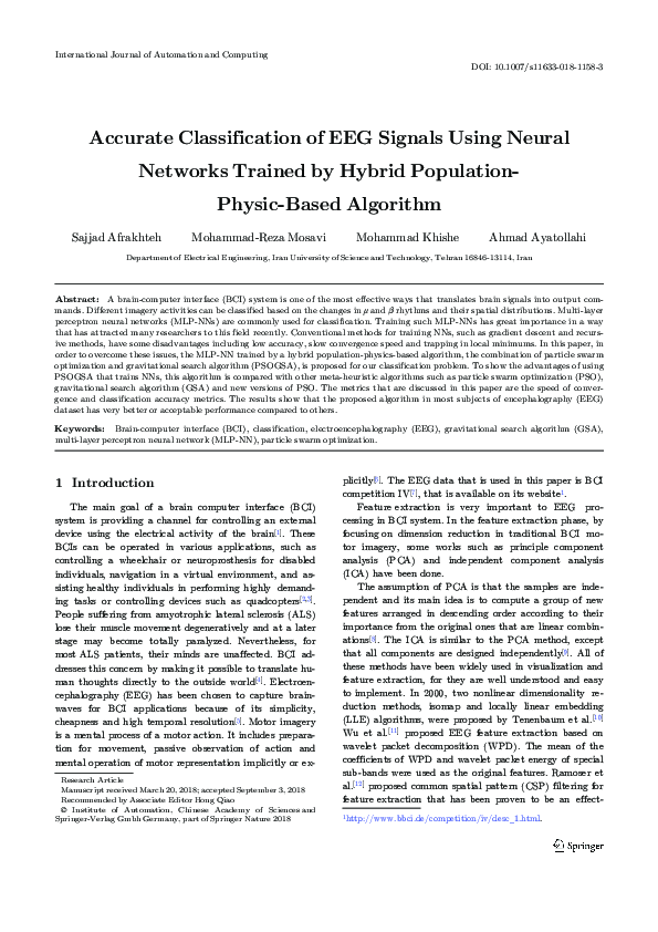 (PDF) Accurate Classification of EEG Signals Using Neural Networks ...