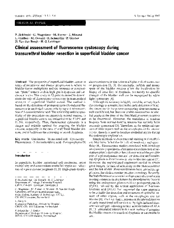 (PDF) Clinical assessment of fluorescence cystoscopy during ...
