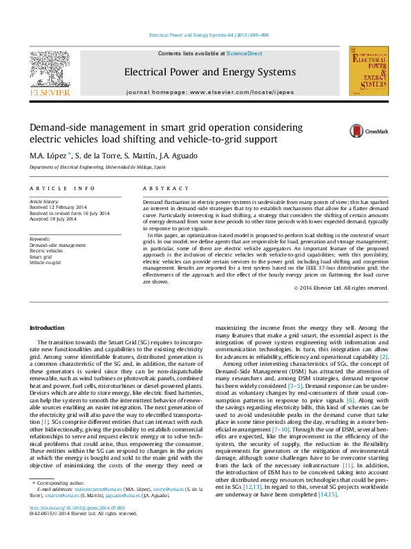 (PDF) Demand-side management in smart grid operation considering ...