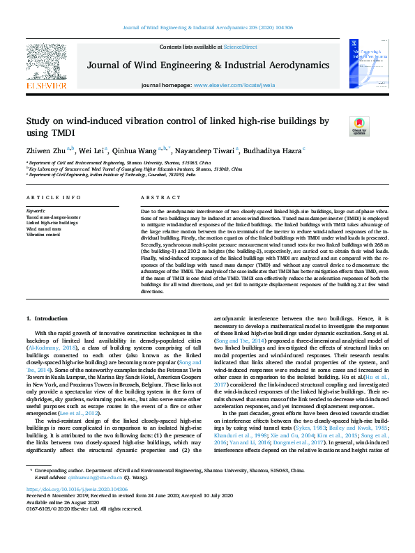 (PDF) Study on wind-induced vibration control of linked high-rise ...