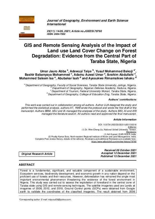 (PDF) GIS and Remote Sensing Analysis of the Impact of Land use Land ...