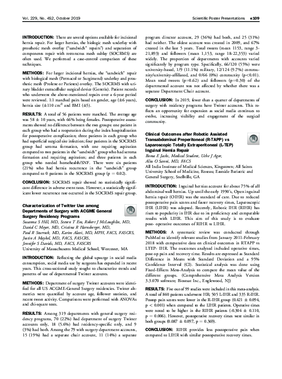 (PDF) Clinical Outcomes after Robotic Assisted Transabdominal ...