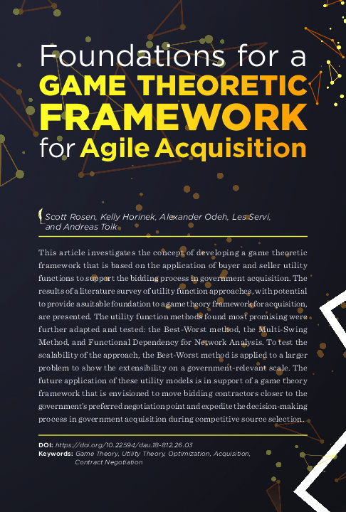 (PDF) Foundations for a Game Theoretic Framework for Agile Acquisition
