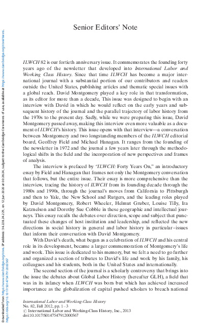 (PDF) Senior Editors' Note