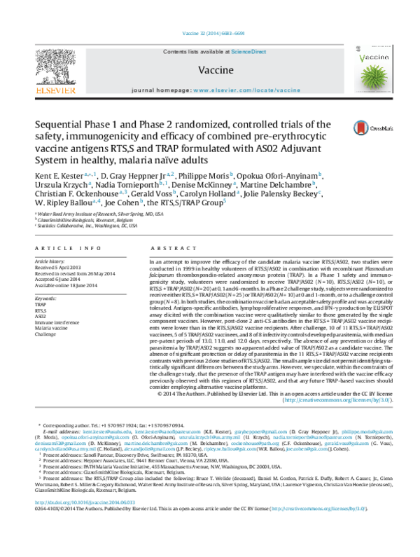 (PDF) Sequential Phase 1 and Phase 2 randomized, controlled trials of ...