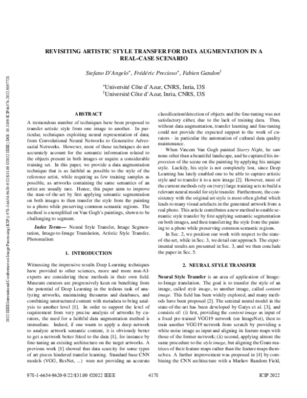 (PDF) Revisiting Artistic Style Transfer for Data Augmentation in A ...