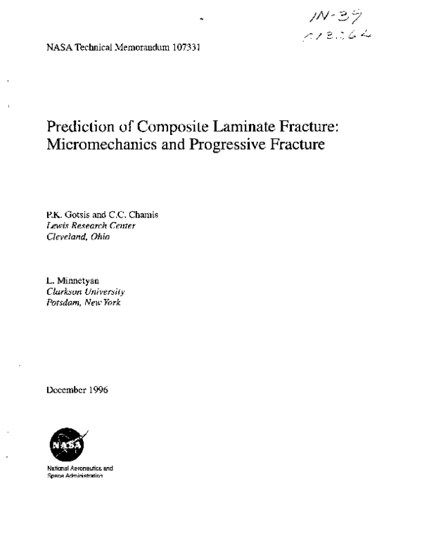 (PDF) Prediction of composite laminate fracture micromechanics and