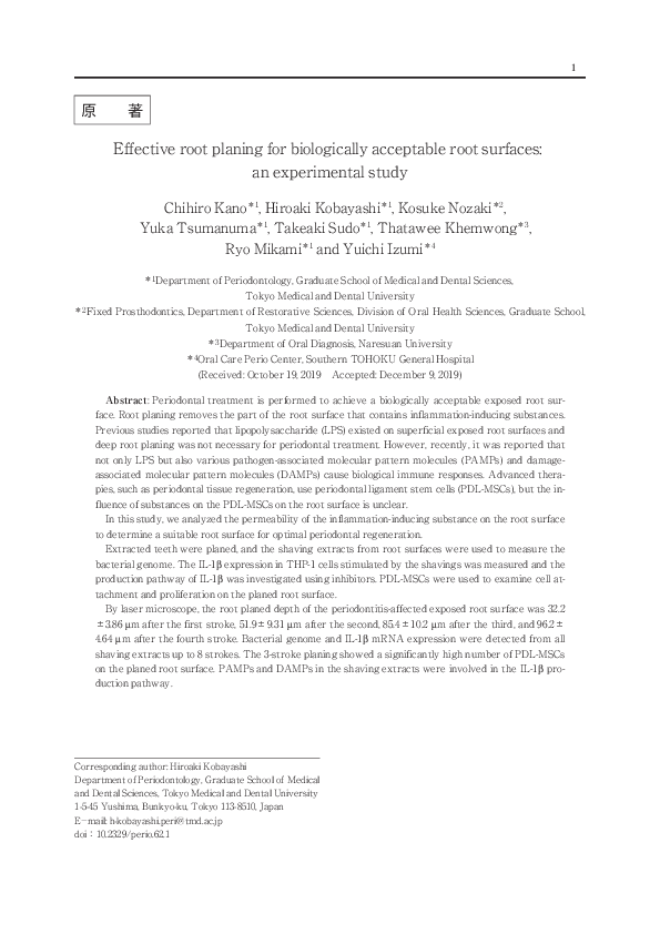 (PDF) Effective root planing for biologically acceptable root surfaces ...