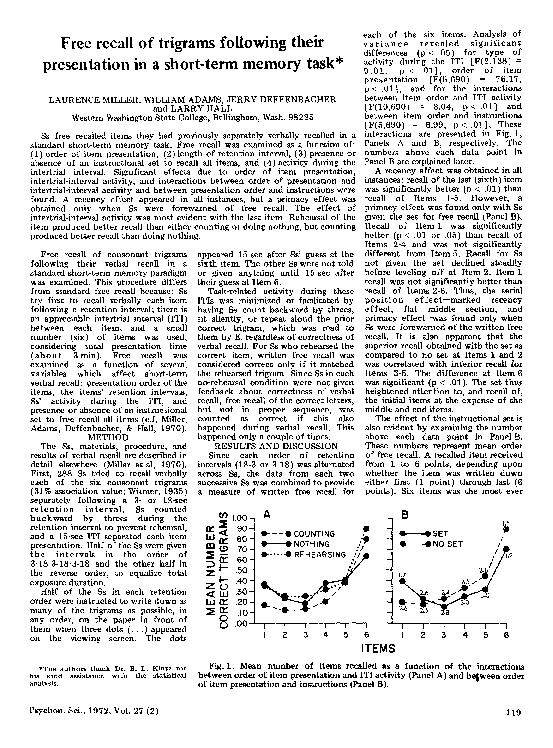 (PDF) Free recall of trigrams following their presentation in a short ...