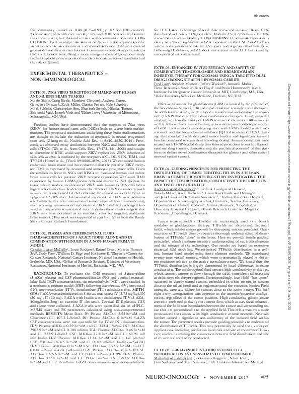 (PDF) EXTH-02. Plasma and Cerebrospinal Fluid Pharmacokinetics of 5 ...