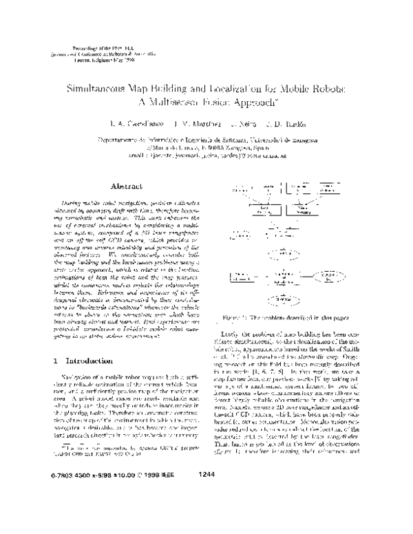 (PDF) Simultaneous map building and localization for mobile robots: a ...