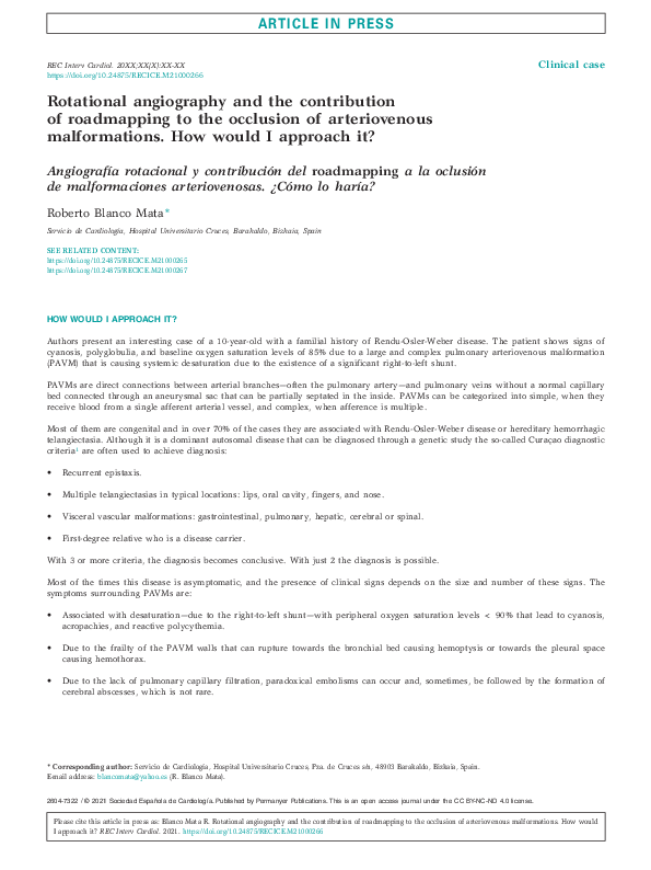 (PDF) Rotational angiography and the contribution of roadmapping to the ...