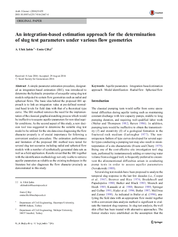 (PDF) An integration-based estimation approach for the determination of ...