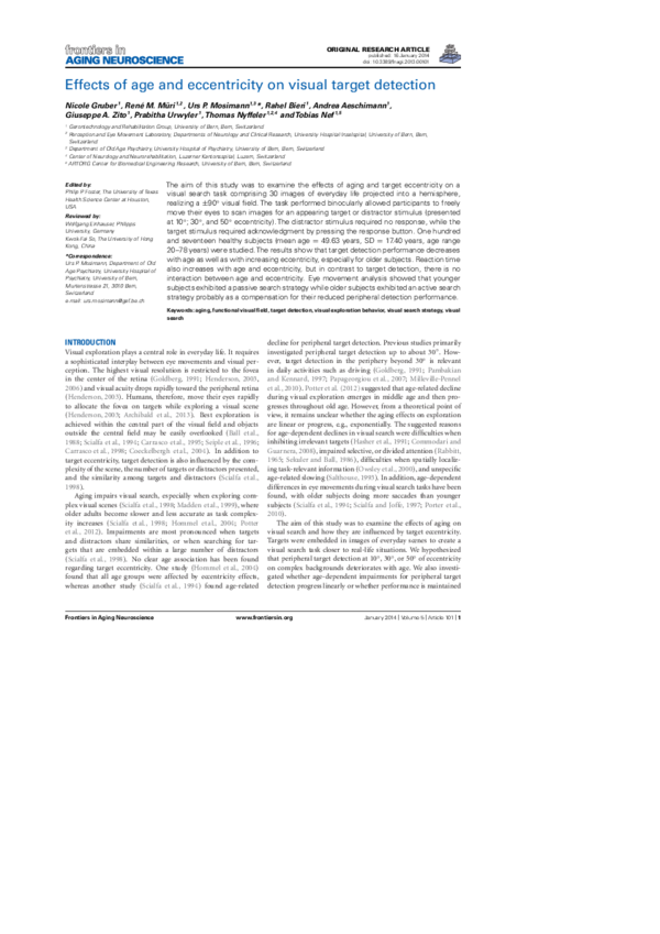 (PDF) Effects of age and eccentricity on visual target detection