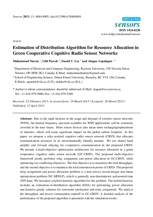 (PDF) Estimation of Distribution Algorithm for Resource Allocation in ...