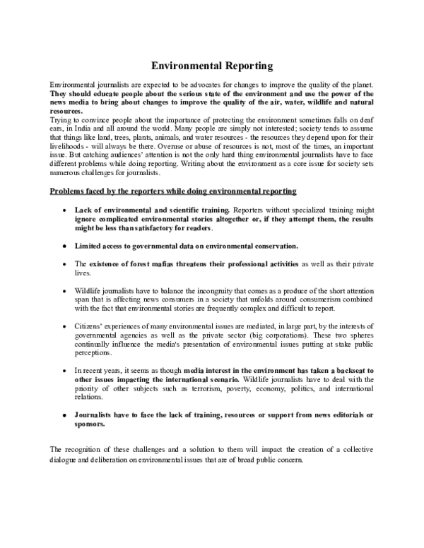 (DOC) Environmental reporting