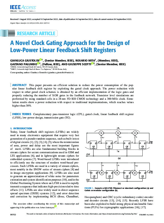 (PDF) A Novel Clock Gating Approach for the Design of Low-Power Linear ...