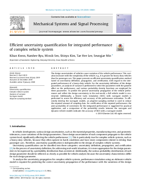 (PDF) Efficient uncertainty quantification for integrated performance ...