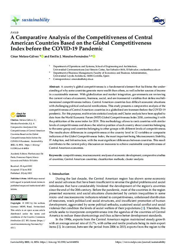 (PDF) A Comparative Analysis of the Competitiveness of Central American ...