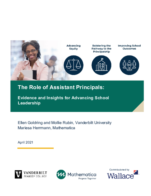 (PDF) The Role of Assistant Principals: Evidence and Insights for ...