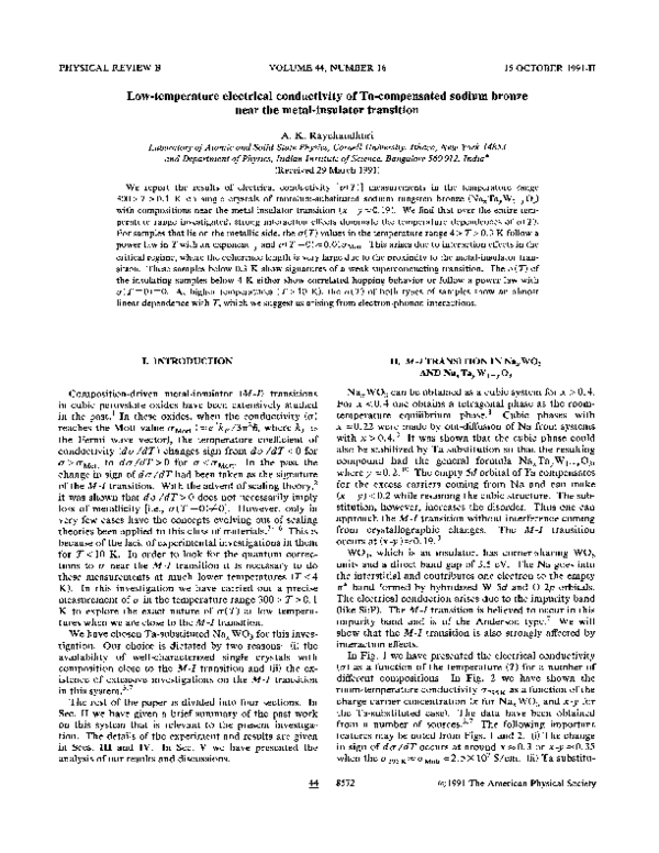 (PDF) Lowtemperature electrical conductivity of sodium
